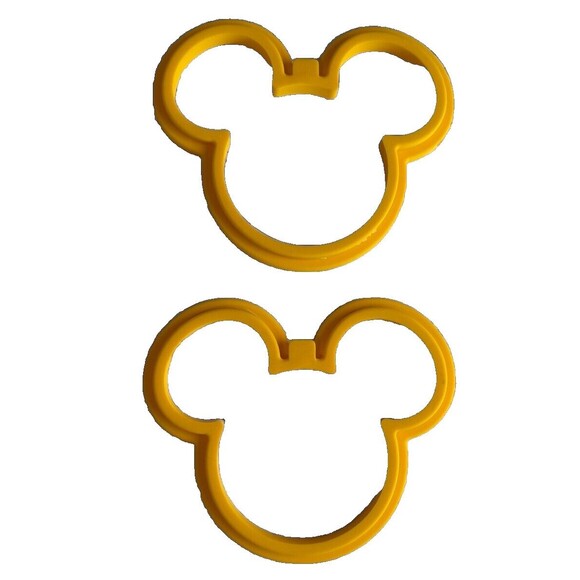 Disney Set Of 2 Yellow Silicone Mickey Mouse Ears Pancake Eggs Waffles Mold EUC - Picture 2 of 8